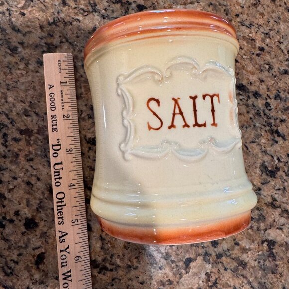 Royal Copley Wall Pocket Salt Box Farm House Decor Salt Server Vintage Farmhouse - Picture 2 of 10